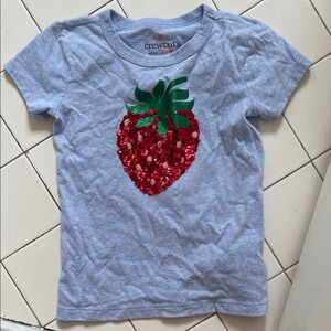 Crewcuts strawberry t-shirt XS 4-5